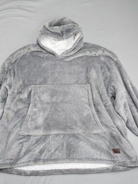 Catalonia Wearable Blanket Hoodie Women's XL Grey Oversized Pullover Fleece